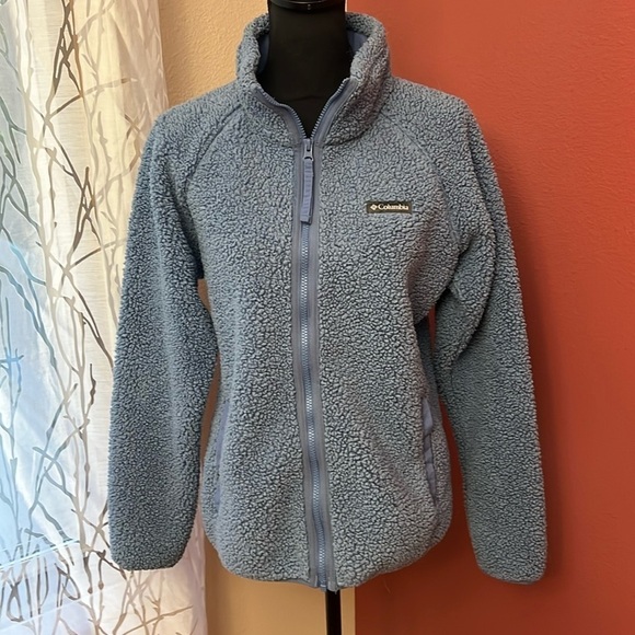 Columbia Sherpa Fleece Teddy Bear Zip Up Jacket - Picture 1 of 9